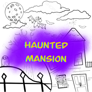 Haunted Mansion Coloring Page🏚
